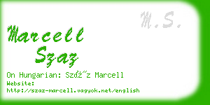 marcell szaz business card